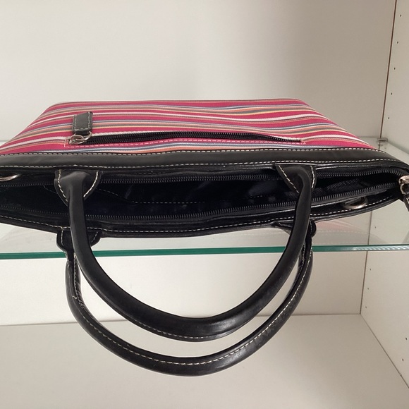 VINTAGE KADE SPADE NEW YORK FABRIC  PURSE RETRO RAINBOW - Picture 9 of 11